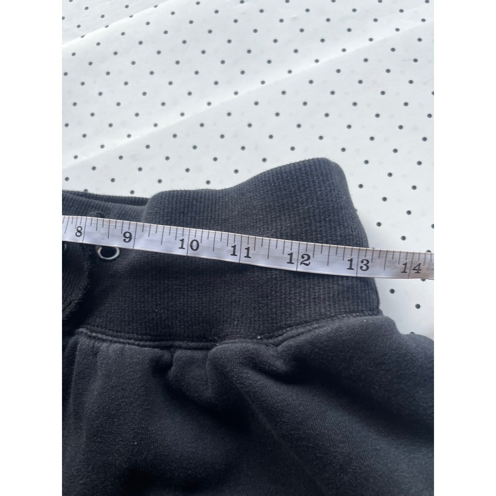 Nike Fleece Jogger Sweatpants Womens S Black Embroidered Swoosh Cropped Pants - Picture 8 of 10